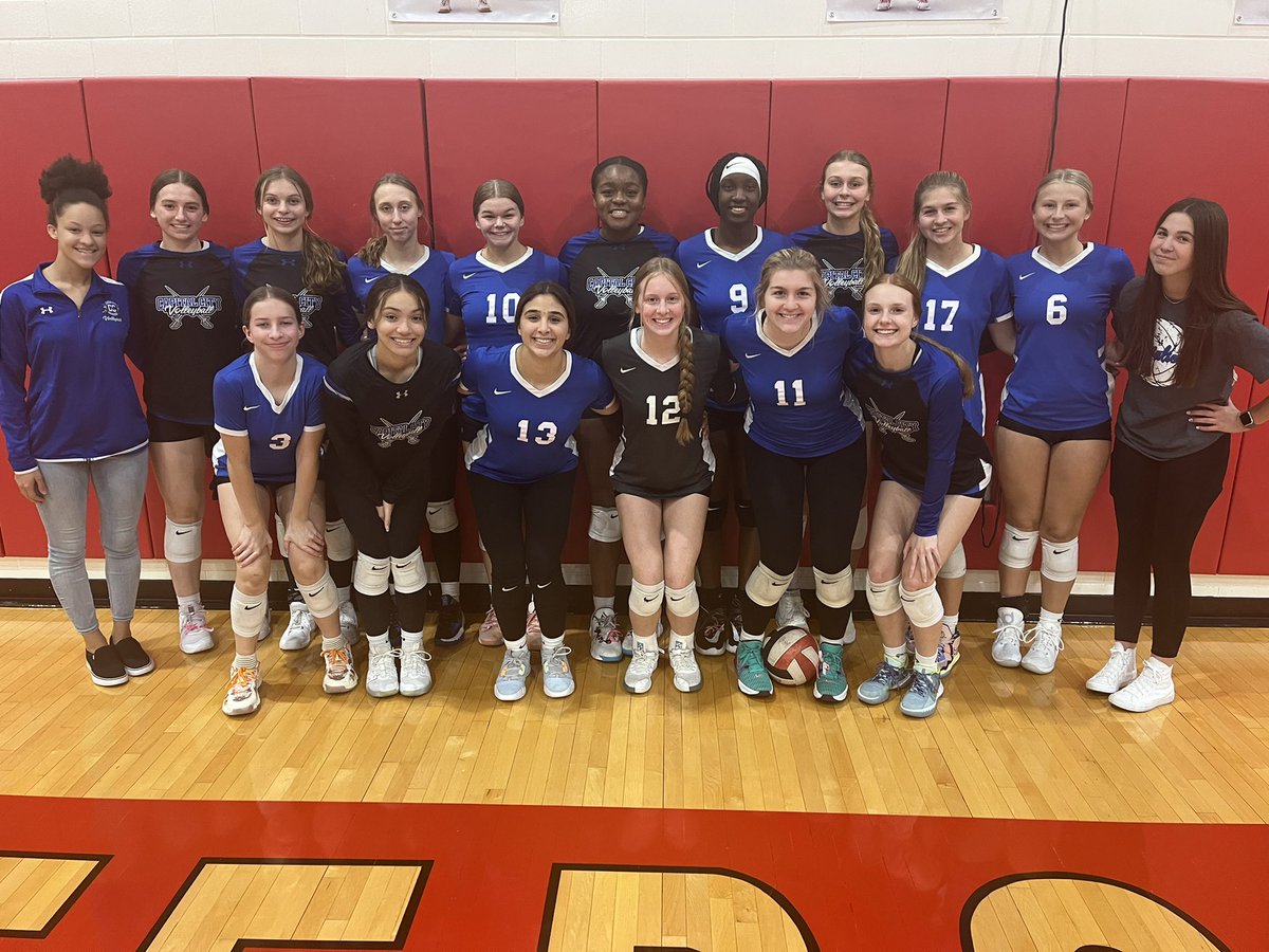 CapCityCavsVB's tweet photo. Your Lady Cavs took the court for the last time this season and played their hearts out! We are proud of you ladies and ALL of the accomplishments you have made this season! You spent another year making history and we love you 💙 #CC4L https://t.co/j8m7NxCdm7