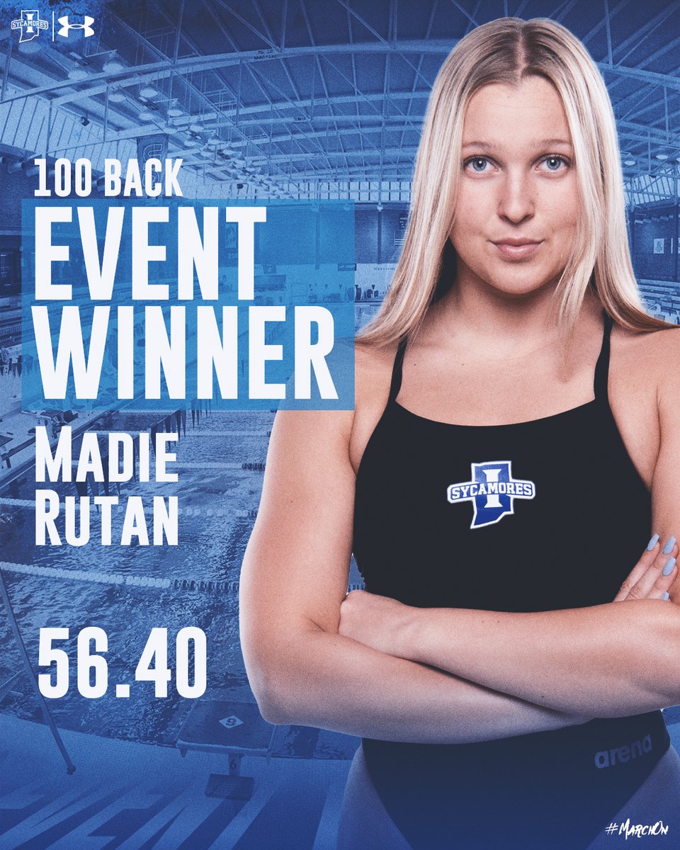 IndStSwimDive's tweet photo. That's 4️⃣ event winners through six swimming events on the evening!

@MadieRutan takes the title by nearly a full second.

@CarmenAlard99 takes third in the field with a time of 57.61

#MarchOn https://t.co/RI4lAXrQ66