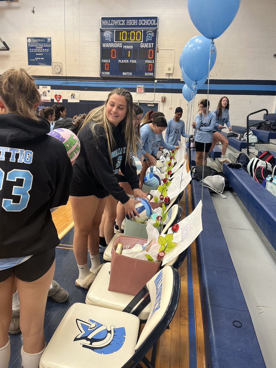 Waldwick_vb's tweet photo. Celebrating Senior Night 2023! We are so grateful for all that this wonderful group has given the past four years.  They are an extraordinary group! https://t.co/TLFrVcfJwE