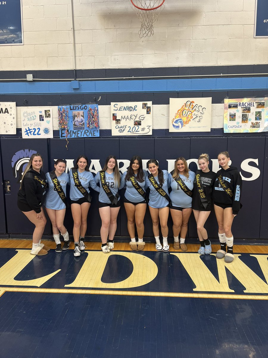 Waldwick_vb's tweet photo. Celebrating Senior Night 2023! We are so grateful for all that this wonderful group has given the past four years.  They are an extraordinary group! https://t.co/TLFrVcfJwE