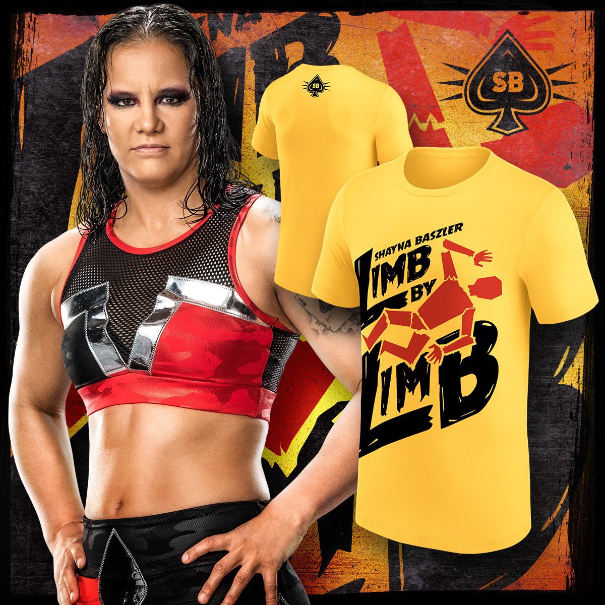Shayna Baszler 'Limb by Limb' tee now available at #WWEShop! #WWE 🛒: bit.ly/3si1MAc
