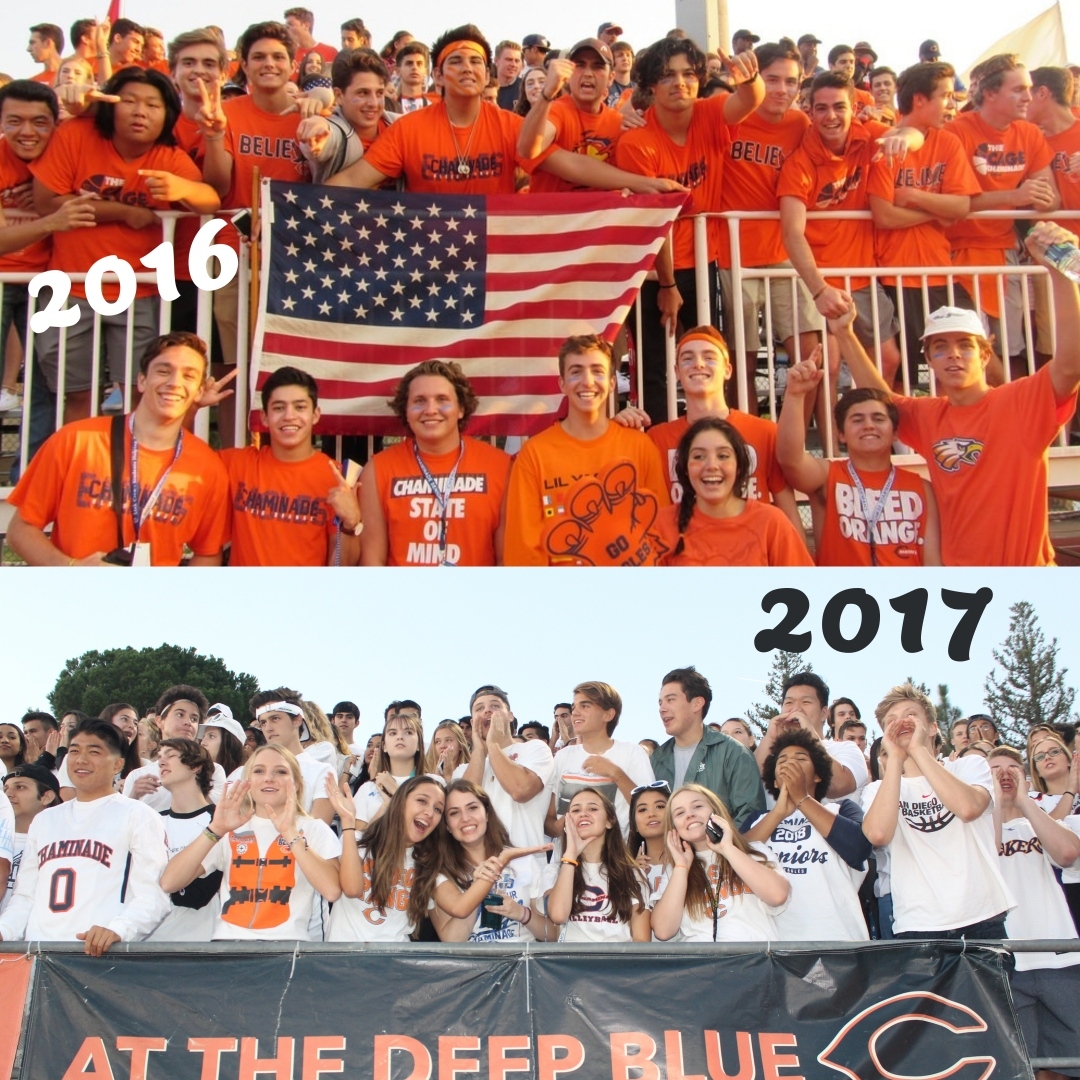 chaminadealumni's tweet photo. In celebration of our 70th anniversary, we look back to the start of the “official” Eagle’s Nest. The tradition began in the fall of 2004 and continues to be a strong presence today. Chaminade fans are the Best! #BleedOrange #CSick #EaglesNest #RealFansWearOrange https://t.co/228vmZx4y0