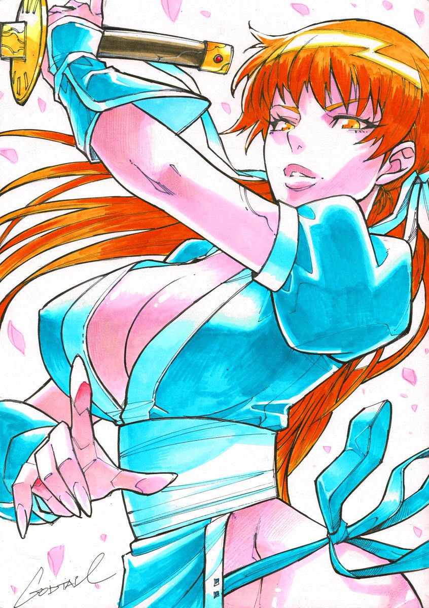 霞(DOA) 「#illustration #Commission 」|GODTAIL｜個展/ 神戸三宮 8月末までのイラスト