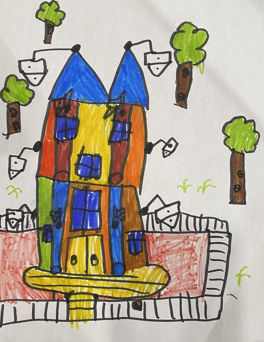 Happy Friday everyone!!! A great pic a 6 year old child made today🧡🧡🧡🧡.have a great weekend!