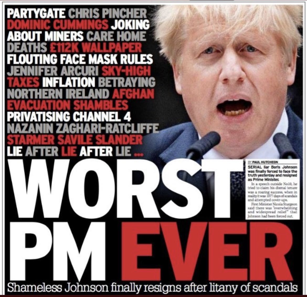 100 MP'S
HOW THE FUCK CAN A PM WHO WAS KICKED OUT BY HIS CABINET JUST A COUPLE OF MONTHS AGO COME BACK AND HAVE A GOOD CHANCE OF BEING ELECTED AGAIN BY A TINY HANDFUL OF CONSERVATIVE PARTY MEMBERS?
IT'S BONKERS.
#torychaos
#Toryleadership 
#ToryLeadershipFarce