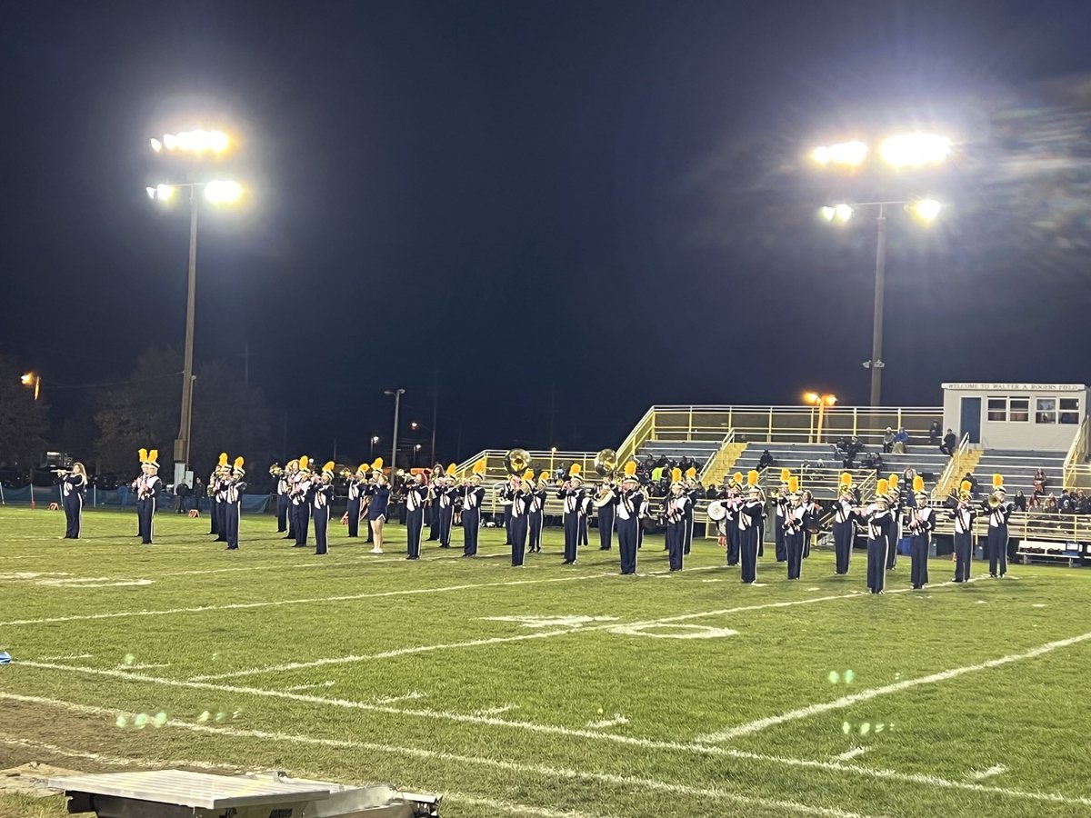 A beautiful night with our amazing band on senior night! #hornetpride