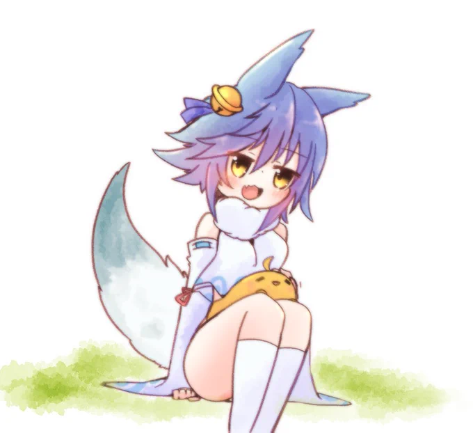 饅頭をなでなでする吹雪ちゃん #アズールレーン 