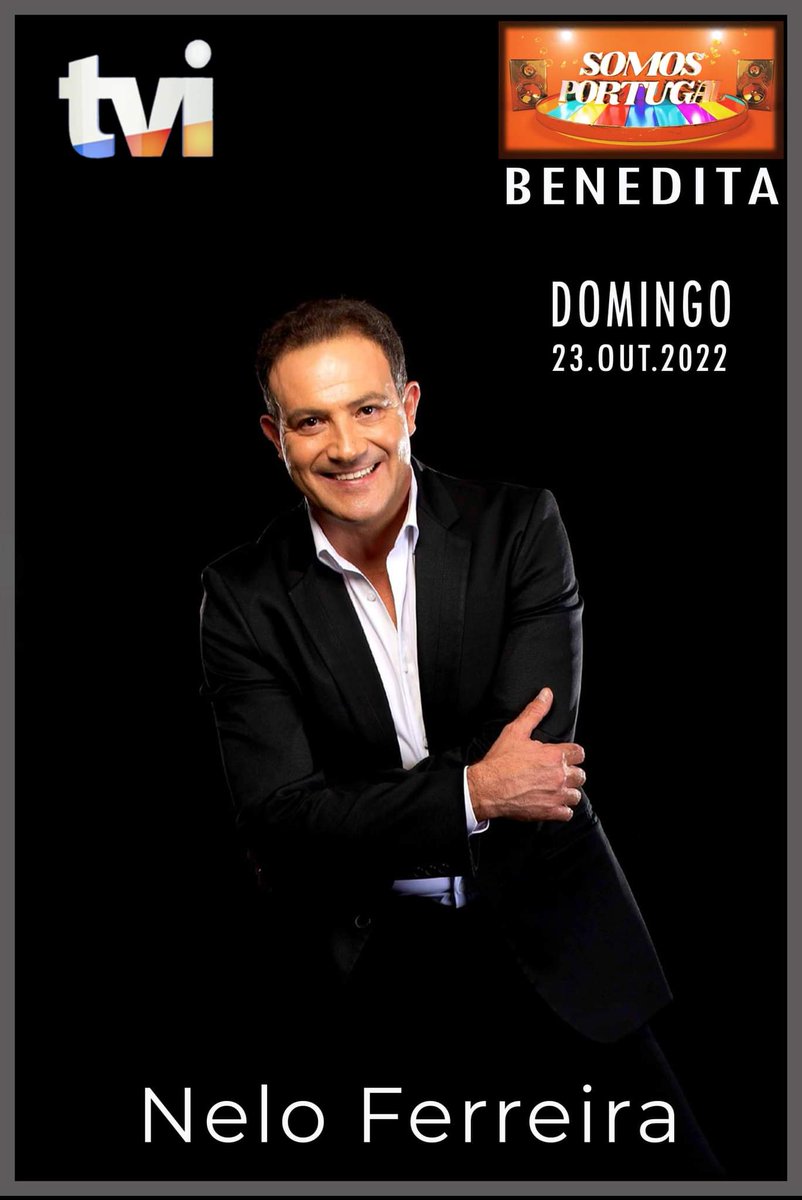 É já este domingo dia 23 Outubro  em direto do #SomosPortugal #TVI na Benedita 🙌
Vamos apresentar novidades💥
Jorge Matrix-pro 
Fiquem ligados ...
Nelo Ferreira