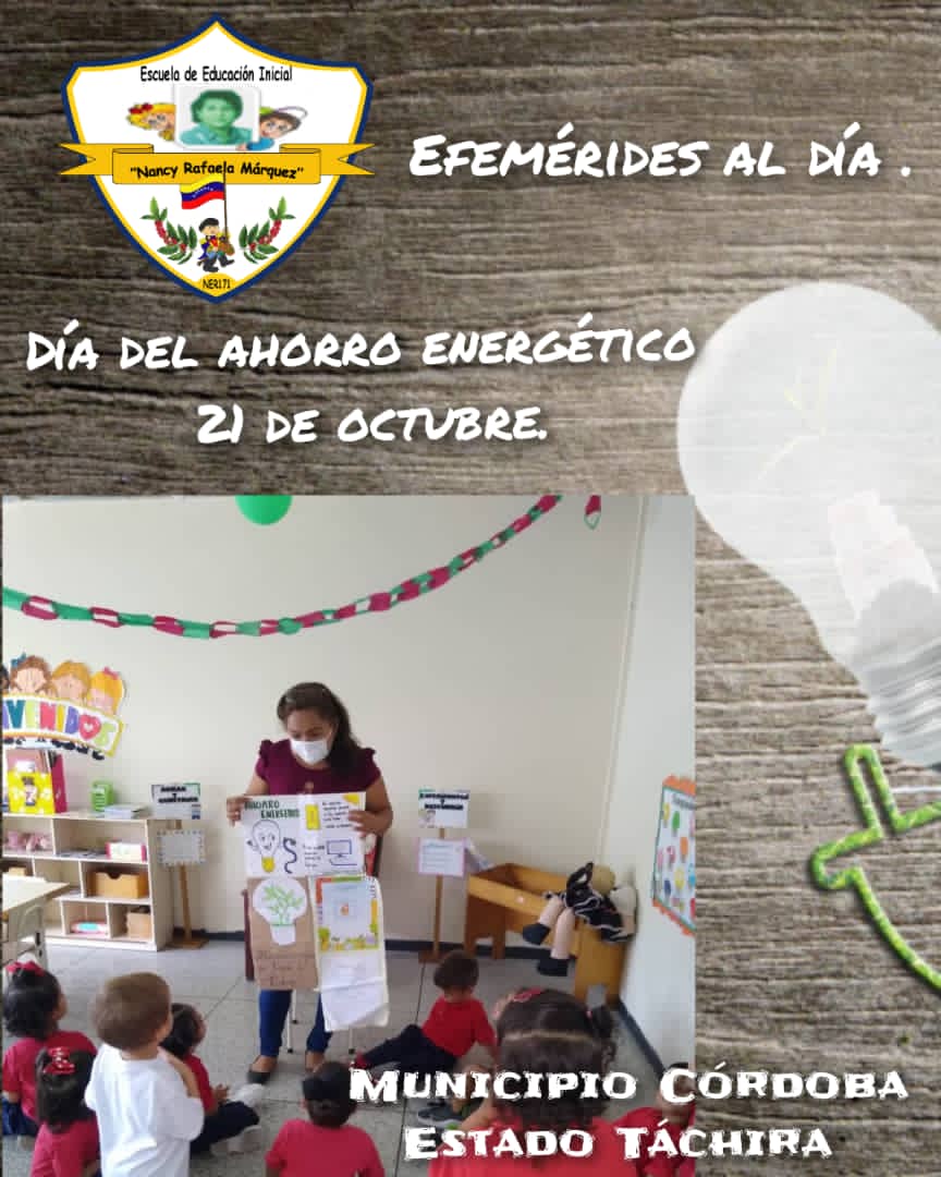 Dando enseñanza a nuestros más pequeños sobre un tema muy importante como lo es el ahorro energético EEIN Nancy Rafaela Márquez municipio Córdoba Edo Táchira <a href="/CordobaFlorece/">CórdobaFlorece</a> <a href="/Berzabethg1/">Berzabethgandicaoficial</a> @MPPEDUCACION @ZonaEducTachira <a href="/Crazet2011/">Crazet2011</a> <a href="/_LaAvanzadora/">Yelitze Santaella</a>