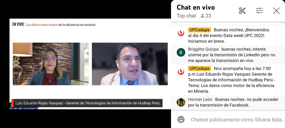 Silvana_Balarez's tweet photo. #Envivo iniciamos el 4to y último día del #DataWeeKUPC 2022 en @UPCedu
https://t.co/B3nxRANk2n https://t.co/IfOs4n0tEe