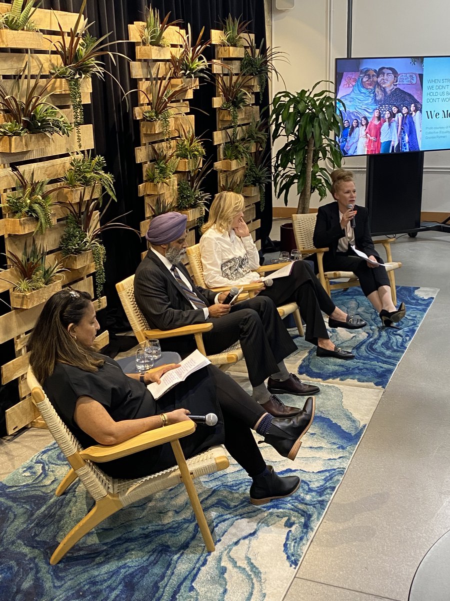 Grateful to host Minister <a href="/HarjitSajjan/">Harjit Sajjan</a> for such an energizing dialogue today with feminist philanthropists. When government and #philanthropy work together to support feminist movements, we help to advance freedom, democracy, peace, and sustainability around the world. #CanFFP