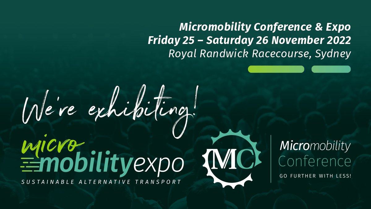 BicycleNSW's tweet photo. Come and visit the @BicycleNSW stand at Australia’s 1st dedicated Micromobility Conference &amp; Expo 2022 25 &amp; 26 November, Royal Randwick Racecourse, Sydney👉https://t.co/9ApawAfZEn 
video👉 https://t.co/MXwFmfTOn2 
#BicycleNSW #micromobility #MicromobilityAU #GoFurtherWithLess https://t.co/VdnZOsMJiv