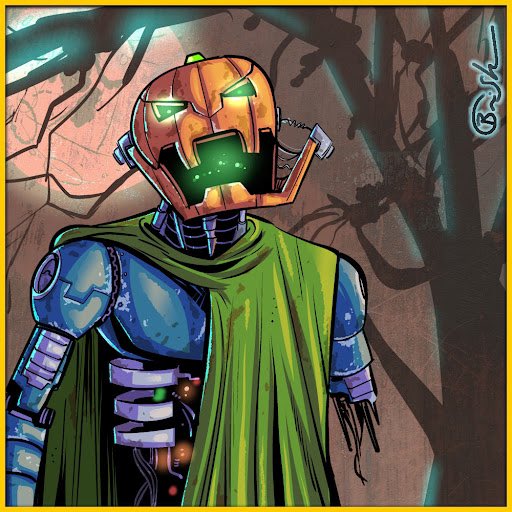 sm00thcruz's tweet photo. Throw back to some #MonsterBots by the great @brian_shearer from @Shearer_nft #Halloween #jackolantern #LaLlorona https://t.co/6SXkvs9SvM