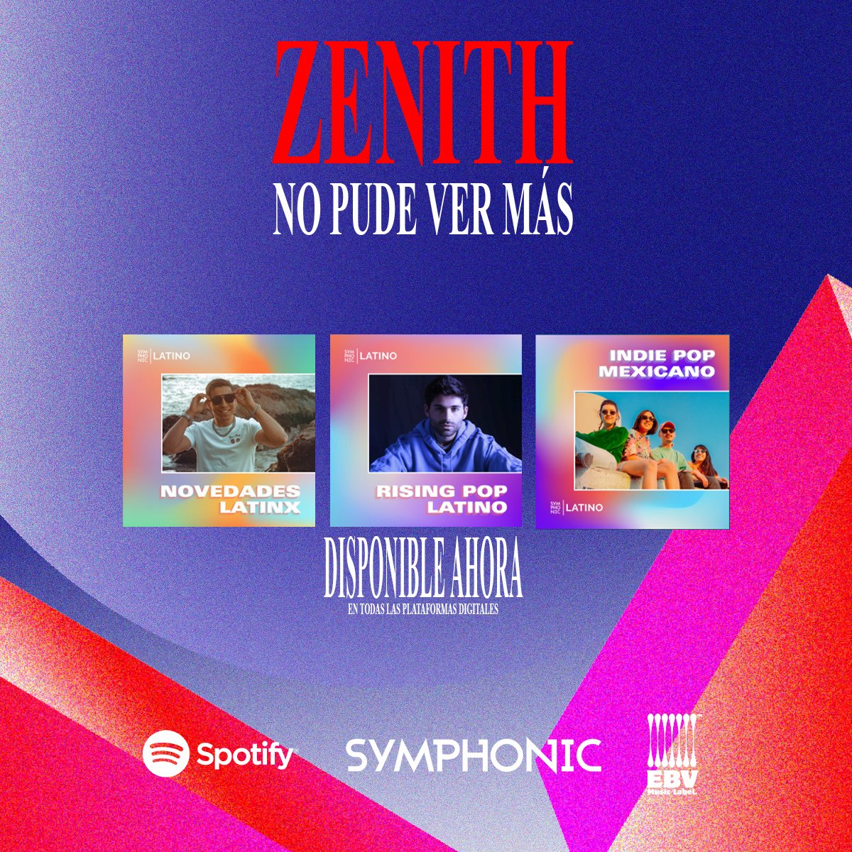zenithbandmx's tweet photo. ¡Amigos! estamos muy contentos porque @SymphonicLatino agregó nuestro nuevo sencillo a tres playlists. Podrán disfrutar de diferentes moods y de "no pude ver más", nuestra más reciente producción. 🔥excelente manera de empezar el finde https://t.co/sMgvC4sGew