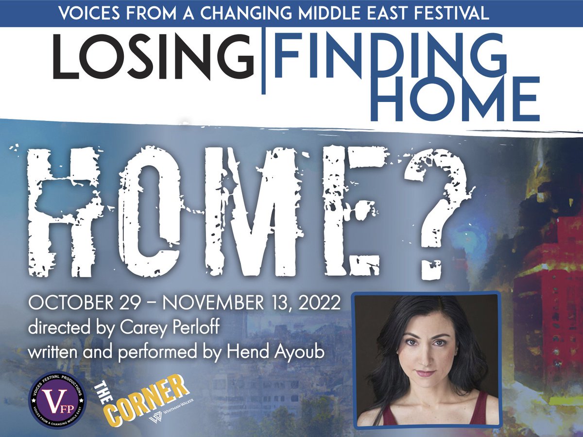 Join <a href="/festival_voices/">VoicesFestivalProductions</a> for 'Home?' this Fall! In Israel, she’s Palestinian. In the Arab world, she's Israeli. In America, an “Other.” You'll love this one-woman show about a young woman's journey to retrieve &amp; imagine a new sense of home. Find tickets now! voicesfestivalproductions.com/home
