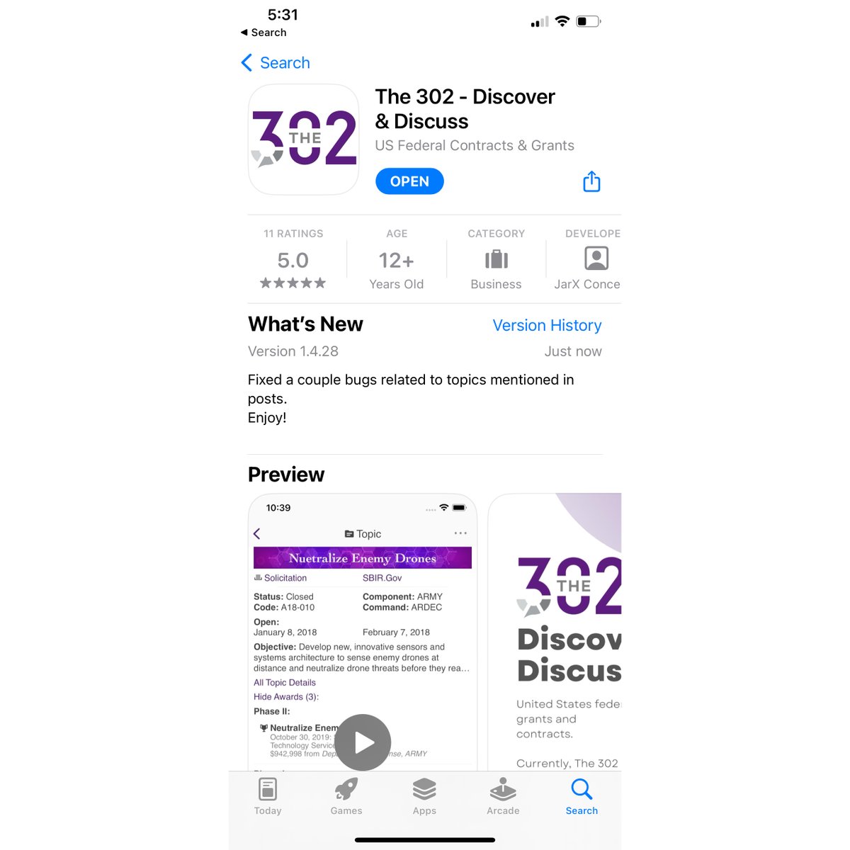 the302us's tweet photo. New Release! Just dropped a bug fix and presentation release. https://t.co/12yXDvNvDA
This may be the last release before extending The 302 beyond just #SBIR and #STTR programs.
#FederalContracting #Grants #The302 #b2g #SBIR #SBIRs #STTR #STTRs https://t.co/vhvX47NSfc