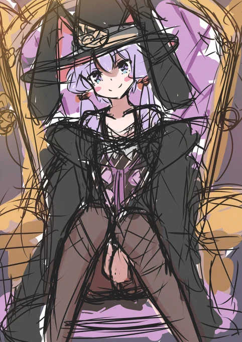 ラフ描いたしお仕事行くぞ 