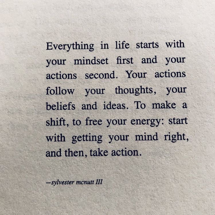 start with getting your mind right