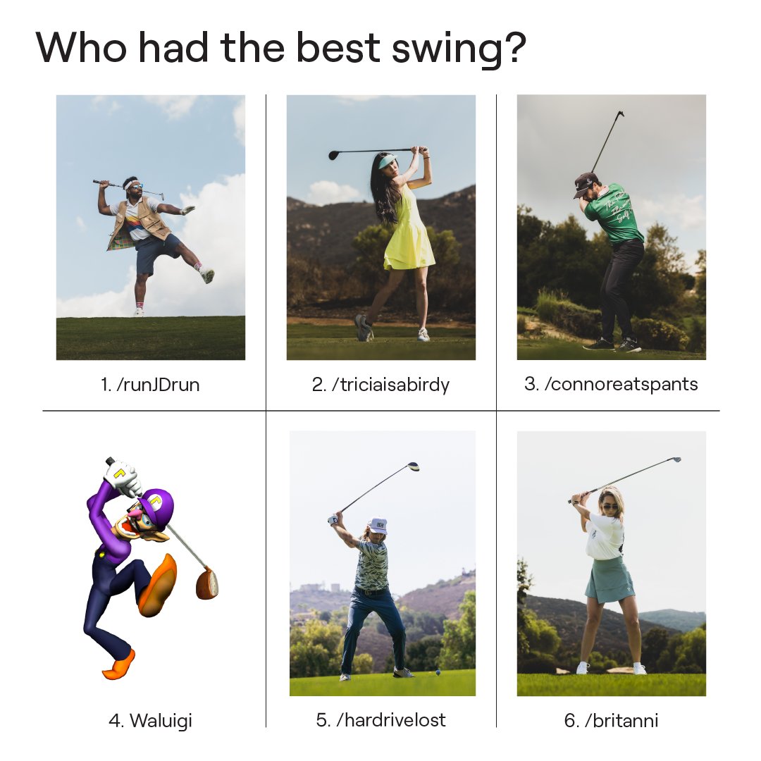 Twitch's tweet photo. Who had the best swing at a recent @golfgamingclub event?

(📷 ubewolf) https://t.co/QyOsmqmMBZ