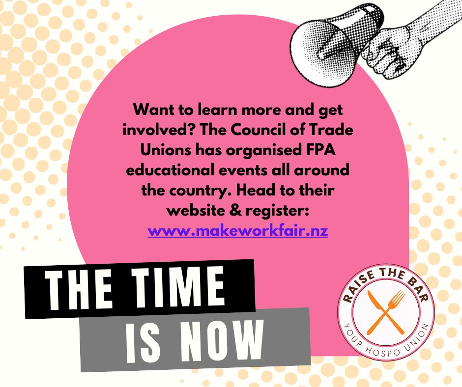 UnionRBHU's tweet photo. Want to know more and get involved? The CTU @TogetherUnionNZ has launched their #MakeWorkFair campaign. Head to their website to learn more and register for FPA educational workshops all over Aotearoa: 3/3
https://t.co/gFkenC8XuC https://t.co/73uaPBfHqS