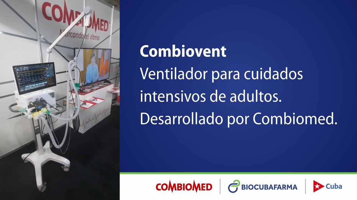 LogrosSaludCuba's tweet photo. El @cubacecmed autorizó el uso clínico del equipo ventilatorio de altas prestaciones #Combiovent , primero de su tipo que se fabrica en el país, desarrollado por la Empresa @CombiomedC . 
Dentro de unos 10 días deben comenzar las pruebas clínicas en pacientes.

#SaludParaTodos https://t.co/wg9nwPDDGg