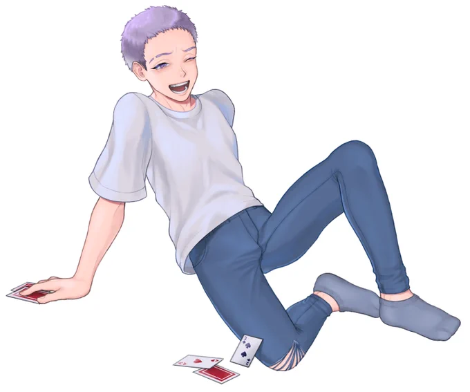 そういえば前回の表紙絵、全身描いてたのにどこにも元絵を上げてなかったなと気づいた(大貧民負けてマジギレする大寿とそれ見て笑う三ツ谷の純恋歌たいみつ) 