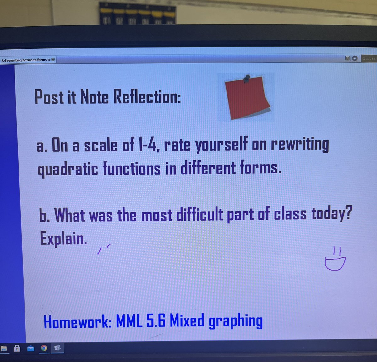 I use <a href="/Postit/">Post-it</a> notes so often in class and todays reflection questions provide direction of next steps in learning. Students rate in the target daily 4 bring “I got it and can teach someone else” 
#iteachmath #mtbos