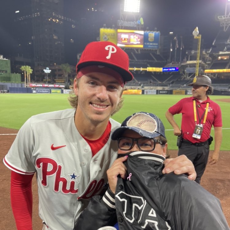 Let’s Go Phillies! <a href="/PapaZuni/">Anthony Zuniga</a> <a href="/StottDbackmom/">Shana Stott</a>  watching the game in Mexico 🇲🇽. 🙌 ⚾️ let’s go Mijo!