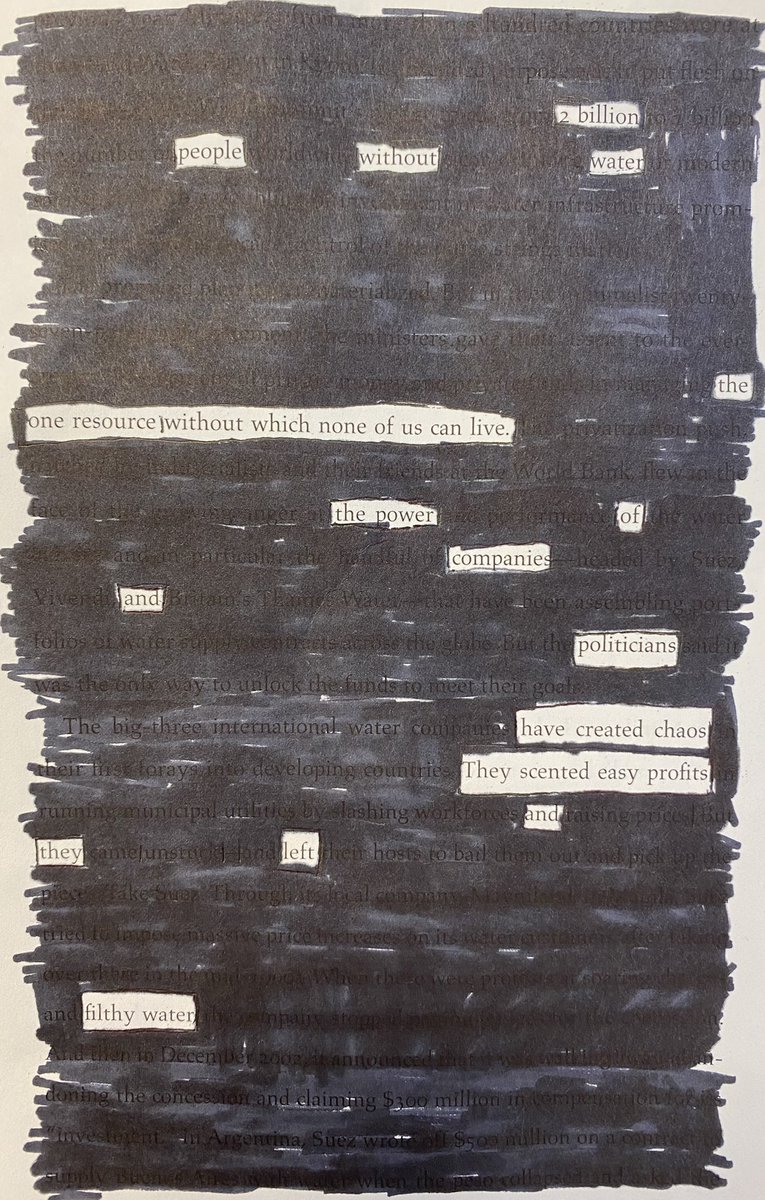 ReinaPhung's tweet photo. Have not been able to do this activity in the last 2 years of online teaching &amp; learning. So good to make a comeback &amp; so impressed with my students’ creativity! #blackoutpoetry https://t.co/4q3WPS5dBG