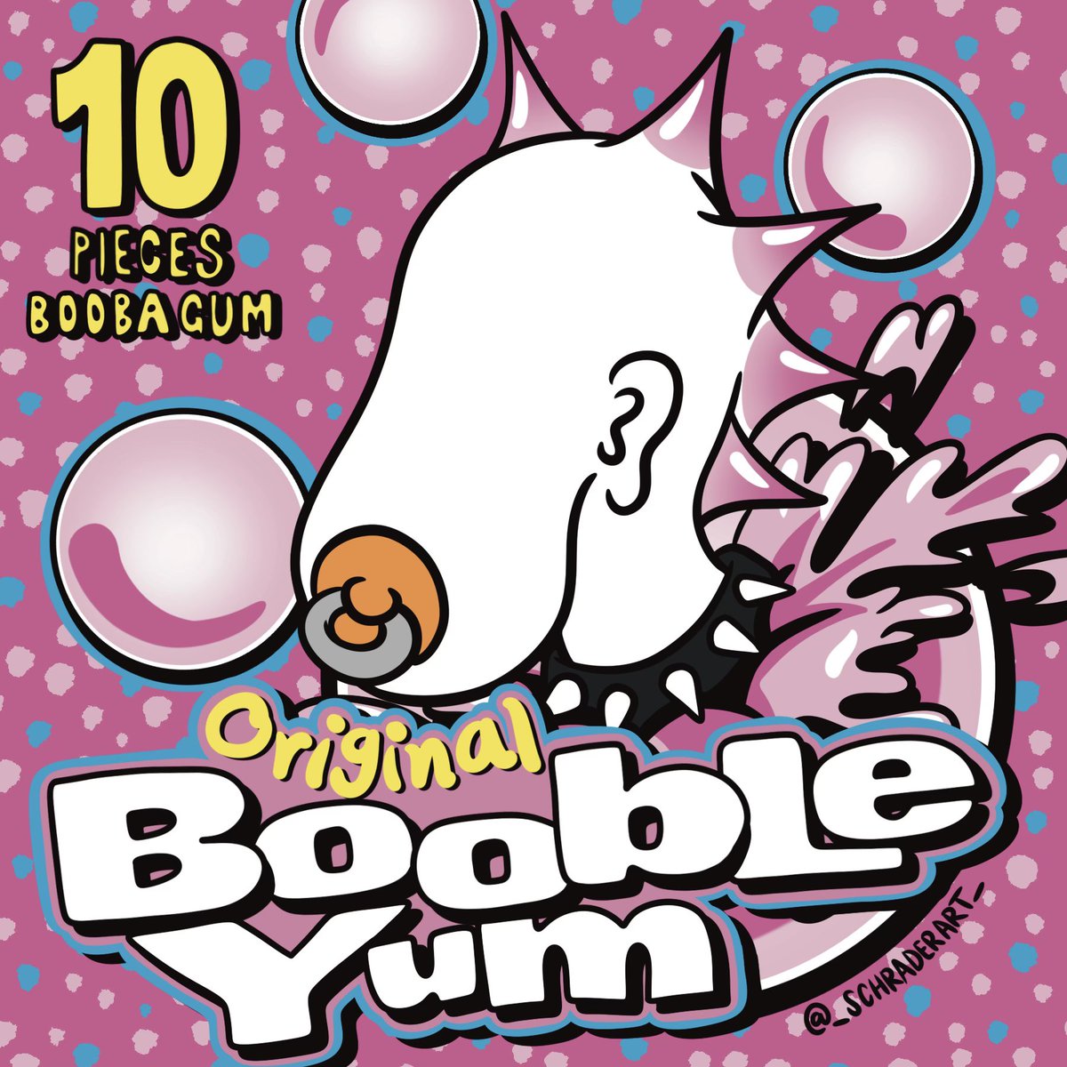 _schraderart_'s tweet photo. booble yum booba gum #boobface #bubbleyumbubblegum https://t.co/im5nvSxdK2