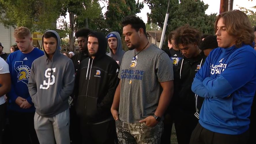 KTVU on Twitter "Vigil underway for SJSU football player, Camdan