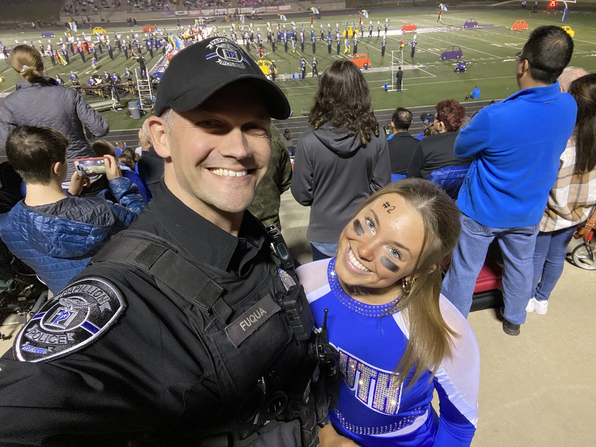 Selfie time! Proud of this girl! Last reg season home game. Go Titans! <a href="/plsdanceteam/">Papillion-La Vista South Dance Team</a>