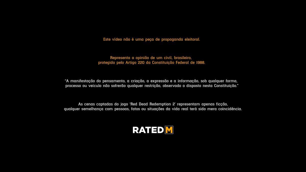 RealRatedM's tweet photo. AMANHÃ sai o vídeo mais importante já feito no Canal RATED M.
Essa é a tela final do vídeo: https://t.co/svkUEIjp7v