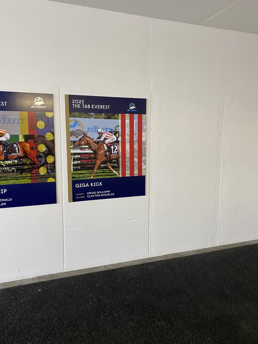 New entry to Everest honour wall ⁦<a href="/c_douglasracing/">Clayton Douglas Racing</a>⁩ ⁦<a href="/RocketDouglas/">Rocket Douglas</a>⁩ ⁦<a href="/CWilliamsJockey/">Craig Williams</a>⁩ ⁦<a href="/BhimaTBreds/">Bhima Thoroughbreds</a>⁩