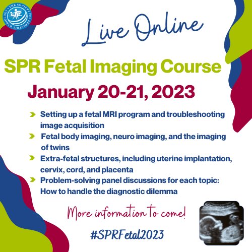 Save the date! Join me at the SPR Fetal Imaging Course 2023! Registration opening soon! #SPRFetal2023  #fetalimaging
