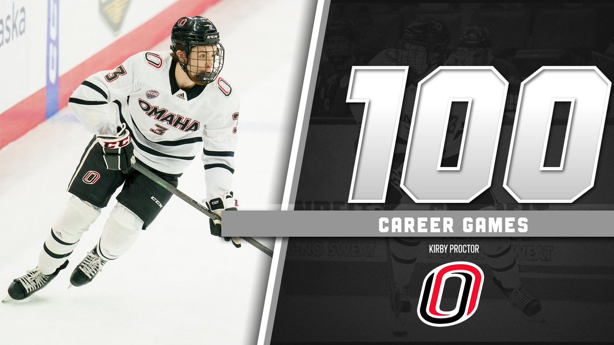 OmahaHKY's tweet photo. How 'bout it?! Congrats to senior blueliner Kirby Proctor on playing in his 100th career game this evening!

#EveryoneForOmaha | #OmahaHKY https://t.co/2qXbjJ9CrD