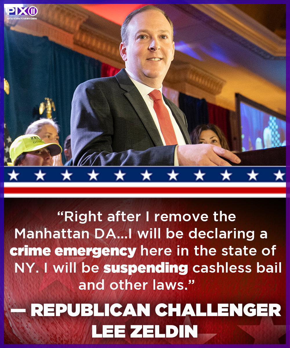 PIX11News's tweet photo. When asked about what he would do to make the New York City subways safer, Republican challenger Lee Zeldin had this to say: https://t.co/y2WhzVzNGt