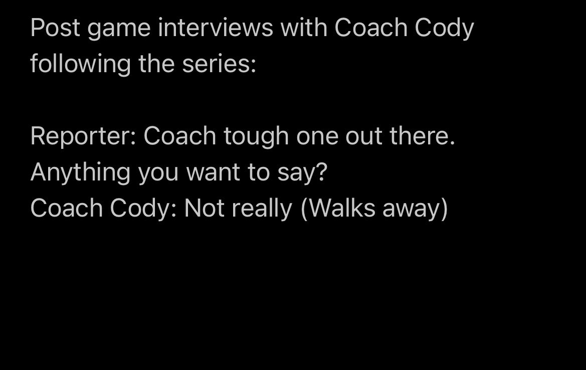 Post game interviews