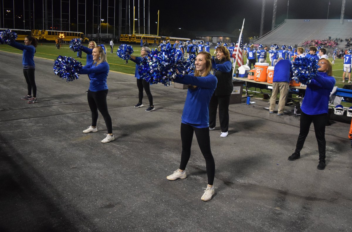 Future Falcons and Alumni Cheerleaders are on hand tonight to cheer for the Blue &amp; White!