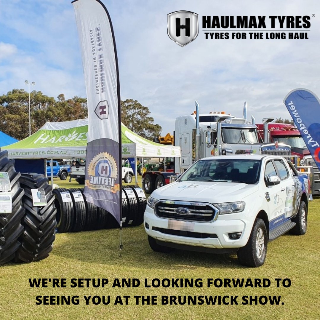 HaulmaxTyres's tweet photo. We are at the Brunswick Show today with our friends from Picton Tyrepower. If you have any questions about tyres we'd love to help. Come and see the experts today for technical advice on all your tyre needs. https://t.co/WQIH9nJOLl
