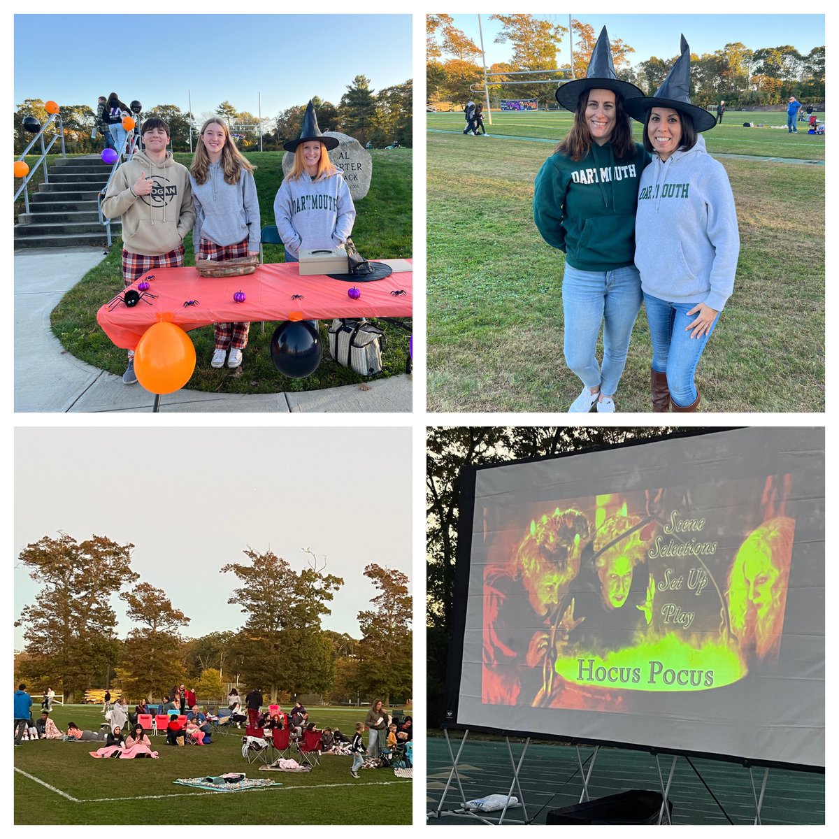 What an amazing night! Thanks to all who came out and watched Hocus Pocus! We had corn hole, face painting, yummy snacks, and so much fun! We hope everyone enjoyed themselves! The Class of 2024 appreciates all the support 💚 <a href="/DartmouthHS/">DartmouthHS</a> <a href="/dartmouth_2024/">DHS Class of 2024</a> @BlendedLibGirl
