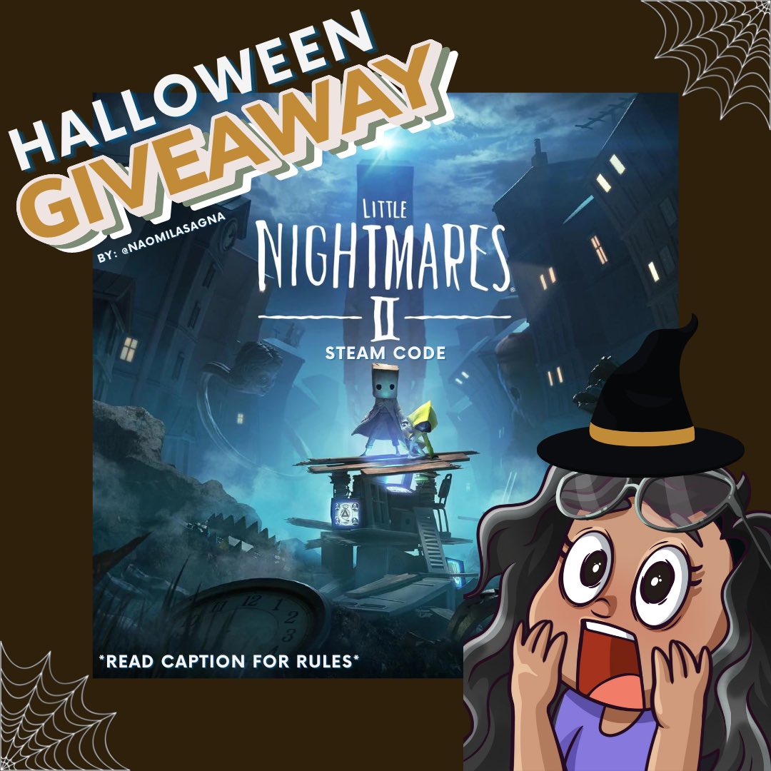 naomilasagna's tweet photo. 🚨GIVEAWAY ALERT🚨
Happy Spooky Month! I am giving away a copy of Little Nightmares II (Steam Code)👻

HOW TO ENTER:
🎃Like &amp; RT this post
🎃MUST be following me @naomilasagna 
🎃Tag a friend in the replies👽

#Littlenightmares2 #LittleNightmaresII #Giveaway https://t.co/9v3qwP47RM