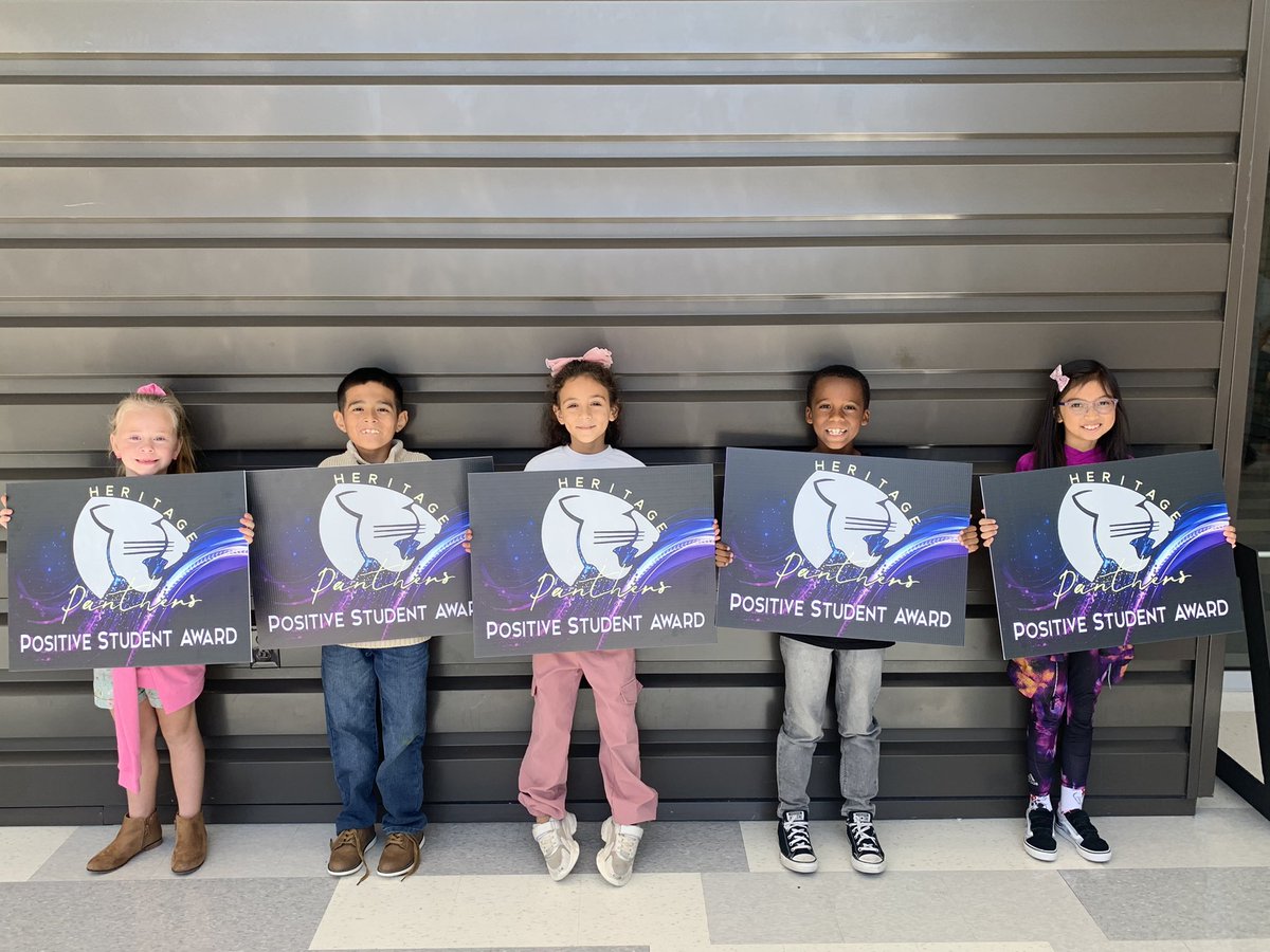 Equally proud of our K, 1st, &amp; 2nd grade Positive Panthers. Way to go scholars! #Heritageishome #HES #CelebrateKISD