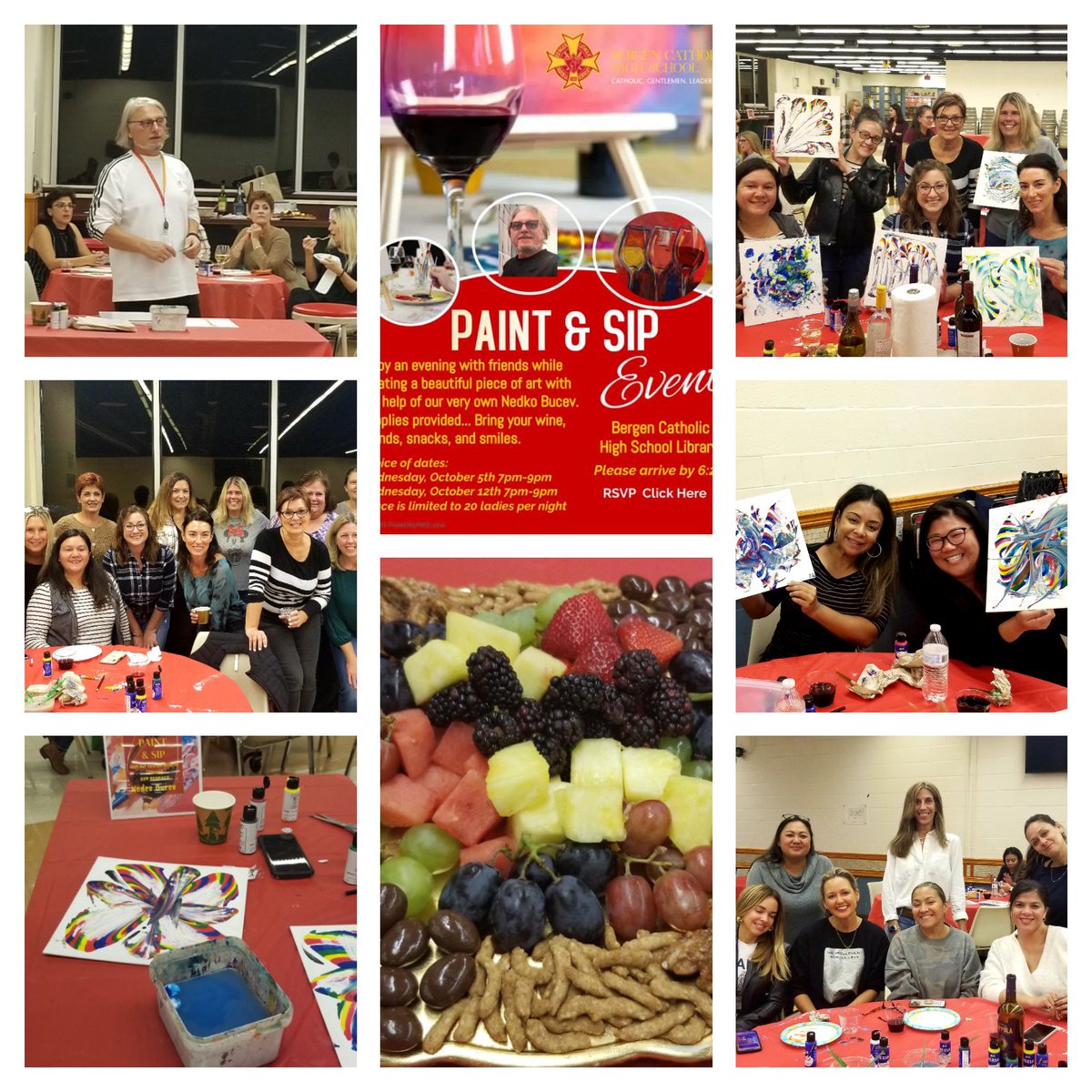 MaryPitera's tweet photo. Paint &amp; Sip Part II 
77 moms 🎨🖌 @BergenCatholic
10-12-22 #friendraising #GirlsNightOut #events #paintandsip #friends #friends4ever https://t.co/0JladlFw0G