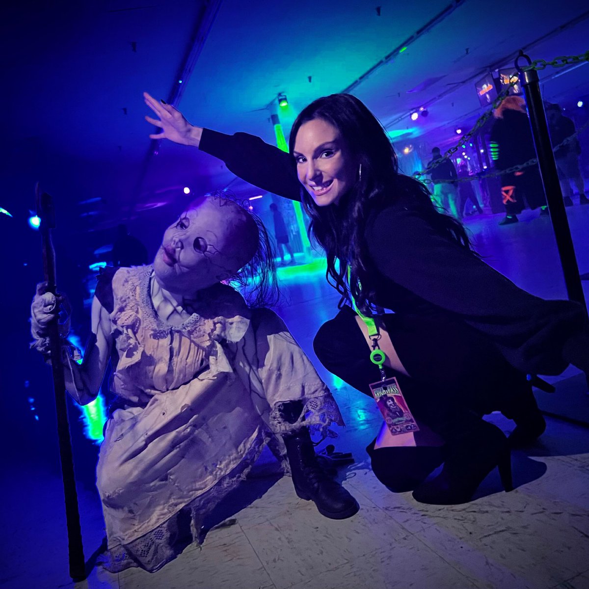 It got real tonight at <a href="/FRIGHTWORLD/">FRIGHTWORLD</a> in Buffalo New York! What an experience!! I highly recommend going! I almost lost <a href="/TessaGroff/">Tessa Groff</a> tonight in the GRIND HOUSE when the Pig came at us with the chainsaw!!! #hauntedhouse #real #funny #halloween #laugh #scary #groff