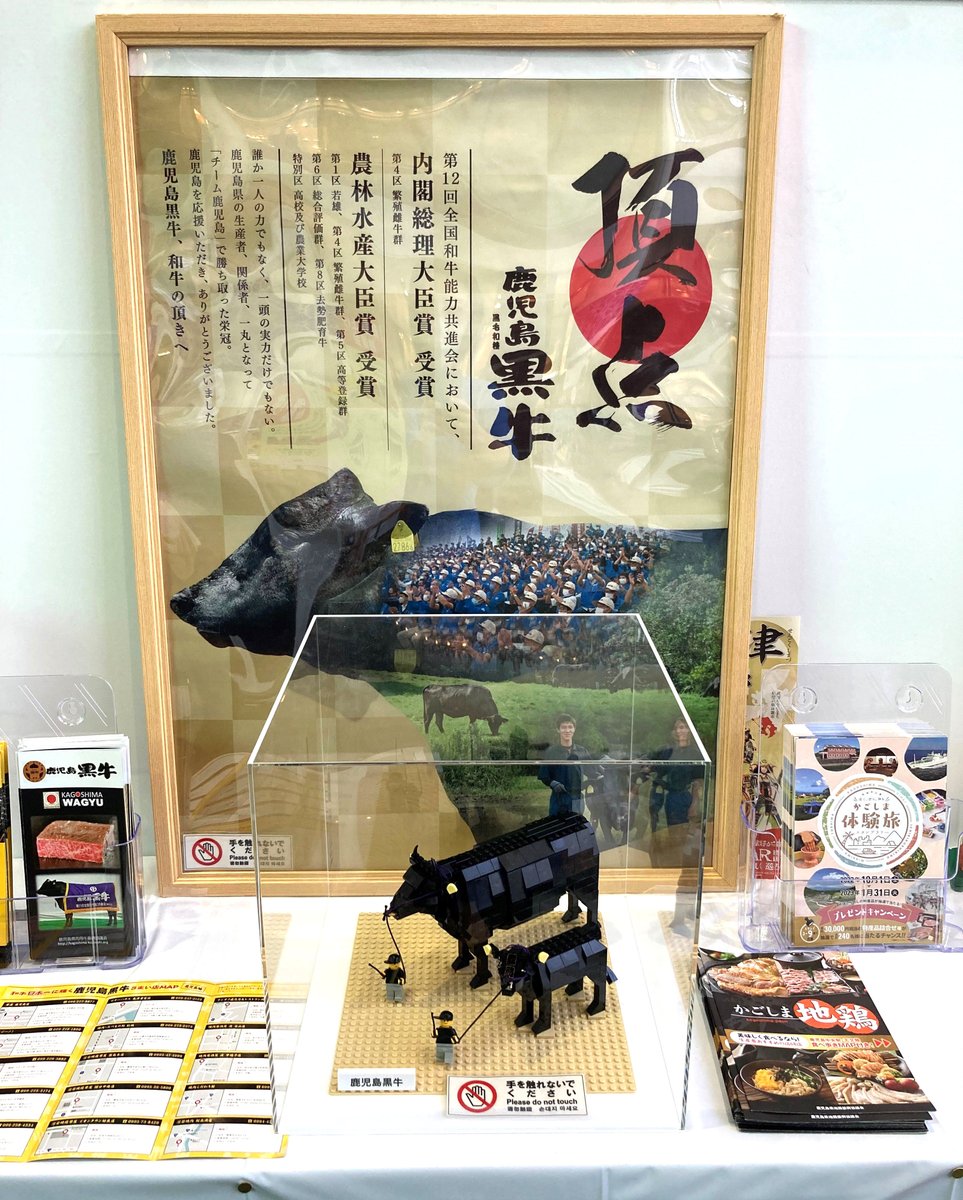 Sachiko_Devo's tweet photo. 鹿児島中央駅 東口AMU広場で「ふるさと観光交流物産フェスタ」開催中！楽しそう😍 会場には私が作ったレゴ模型「鹿児島黒牛」が展示さてれています！展示場所は A:甲冑着付体験の近く。甲冑着付体験いいなぁ💕 B:VRチャンバラもやってみたい〜💕イベントは本日17時まで！
https://t.co/N320AGzfL2 https://t.co/Kj2qU3coDr