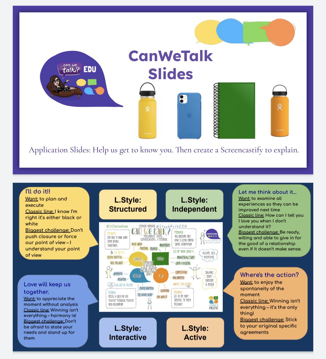 awildprincess's tweet photo. Proud member of the @StephRothEDU Fan Club! My SS &amp; I completed #TrueColorSurvey &amp; the results opened their 👀 about their learning style: OMG moments! Also had me finding ways 2 reach each type of learner in my lessons. Huge TY to Steph 4 answering my slightly frantic SOS DMs 😊 https://t.co/TSya4ZFjtz