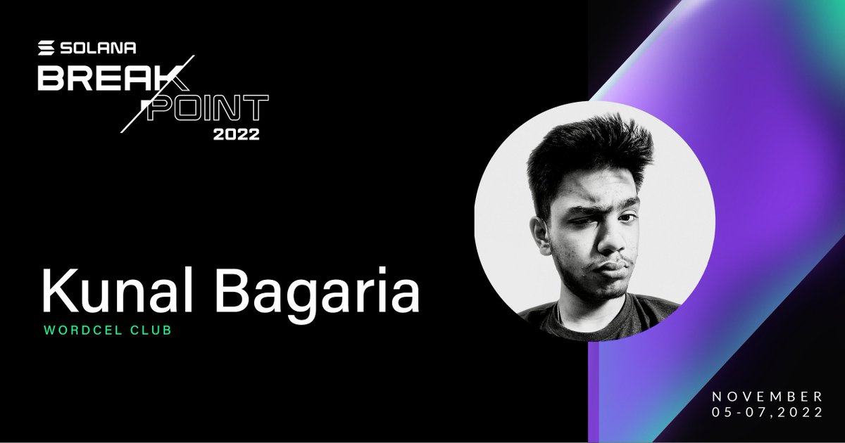 In just a few short weeks, I’m speaking at #SolanaBreakpoint, the @SolanaConf! Come join me and the rest of the @Solana community in Lisbon Nov 5-7 as we build the future with panels, workshops, parties, and more. Register here: solana.com/breakpoint