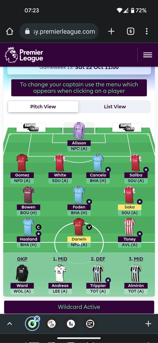 Thinking of going with this for my wildcard. Should get me through to the world cup #fpl #FPLCommunity