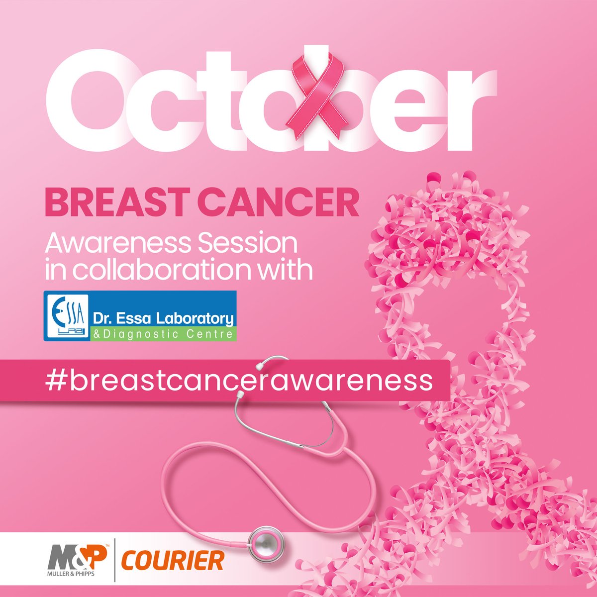 MnPCourier's tweet photo. 𝐀𝐖𝐀𝐑𝐄𝐍𝐄𝐒𝐒 𝐈𝐒 𝐏𝐎𝐖𝐄𝐑!
M&amp;P Courier organized a special breast cancer awareness session in collaboration with Dr. Essa Laboratory to raise awareness about breast cancer and the importance of early detection.
#mnpcouriers #logistics #courier #breastcancer #awareness https://t.co/J3lm8L5mHj